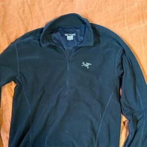 Arc'teryx Black Quarter-Zip Technical Fleece Pullover